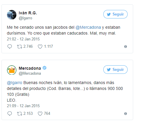 queja Mercadona por Twitter