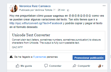 Cambiar las tipografías en las redes sociales